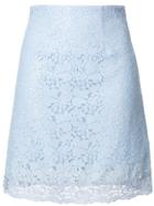 Blugirl Floral Lace Skirt - Blue