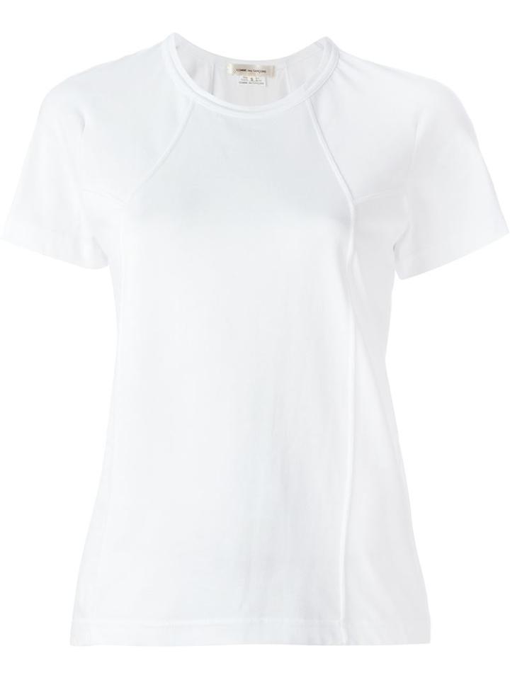 Comme Des Garçons Round Neck T-shirt, Women's, Size: S, White, Cotton