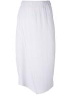 Jil Sander - Asymmetric Pleated Skirt - Women - Polyester - 36, White, Polyester