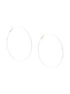 Petite Grand Fine Wire Hoop Earrings - Silver
