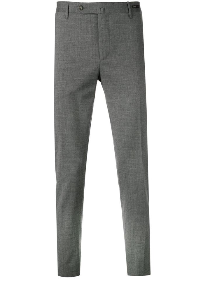 Pt01 Grey Fitted Trousers