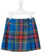 Bonpoint Teen Tartan Mini Skirt - Blue