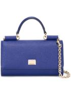 Dolce & Gabbana Mini 'von' Wallet Crossbody Bag, Women's, Blue