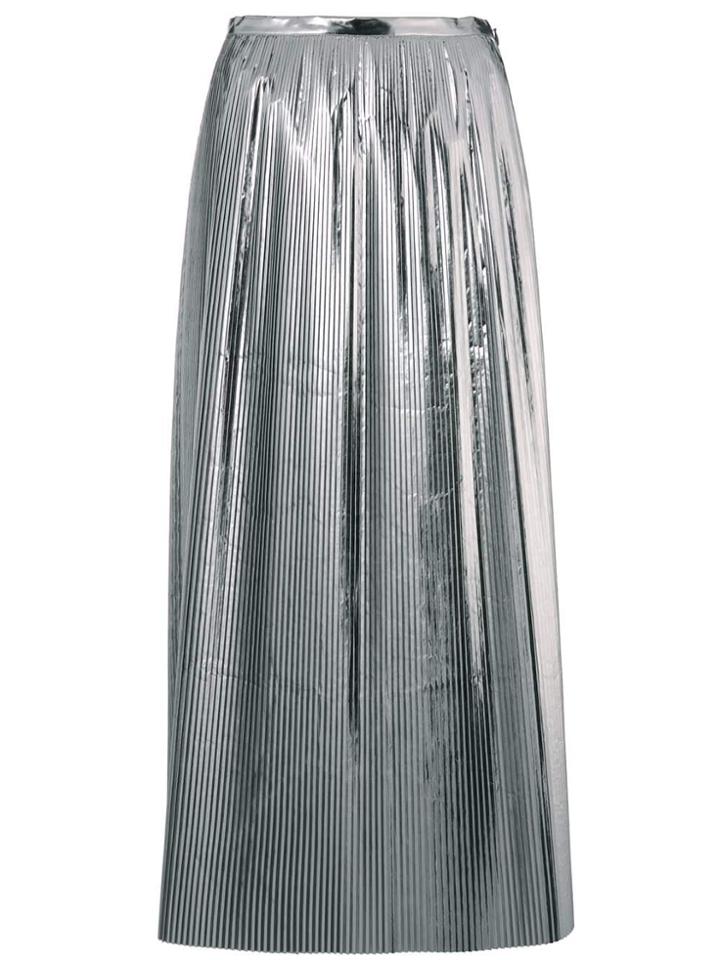 Maison Margiela High Rise Midi Skirt - Silver