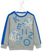 Kenzo Kids Logo Print Sweatshirt, Boy's, Size: 8 Yrs, Grey
