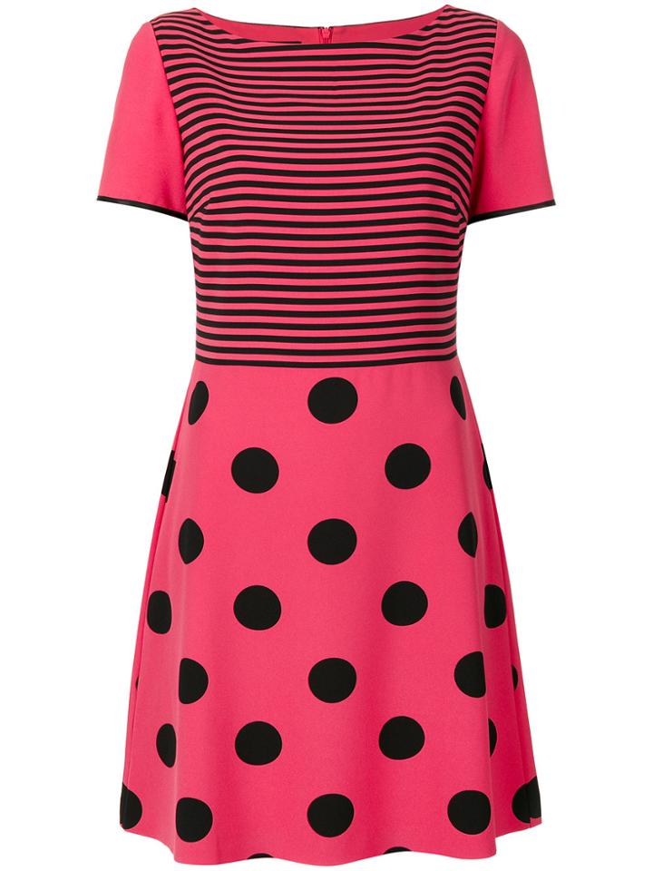 Boutique Moschino Contrast Panelled Dress - Pink & Purple