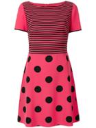 Boutique Moschino Contrast Panelled Dress - Pink & Purple