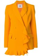 Msgm Ruffled Blazer - Yellow & Orange