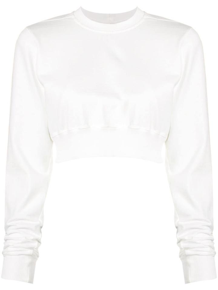 Rick Owens Drkshdw Cropped Knitted Top - White