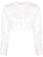 Rick Owens Drkshdw Cropped Knitted Top - White