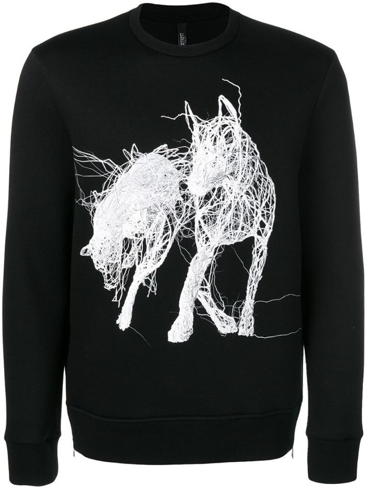Neil Barrett Janusz Jurek Print Jumper - Black
