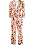 Elisabetta Franchi Logo Print Jumpsuit - Red