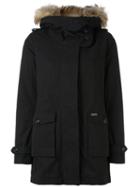 Woolrich 'scarlett' Eskimo Jacket, Women's, Size: Xs, Black, Cotton/feather Down/polyamide/racoon Fur