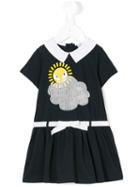 Fendi Kids - Sunshine Logo Dress - Kids - Cotton - 24 Mth, Blue