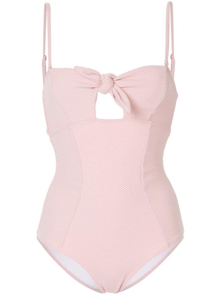 Suboo Bow Detail One Piece - Pink & Purple
