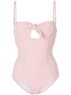 Suboo Bow Detail One Piece - Pink & Purple