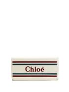 Chloé Long Logo Wallet - White