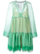 Stella Mccartney Circle Star Mini Dress, Women's, Size: 44, Green, Silk/polyester
