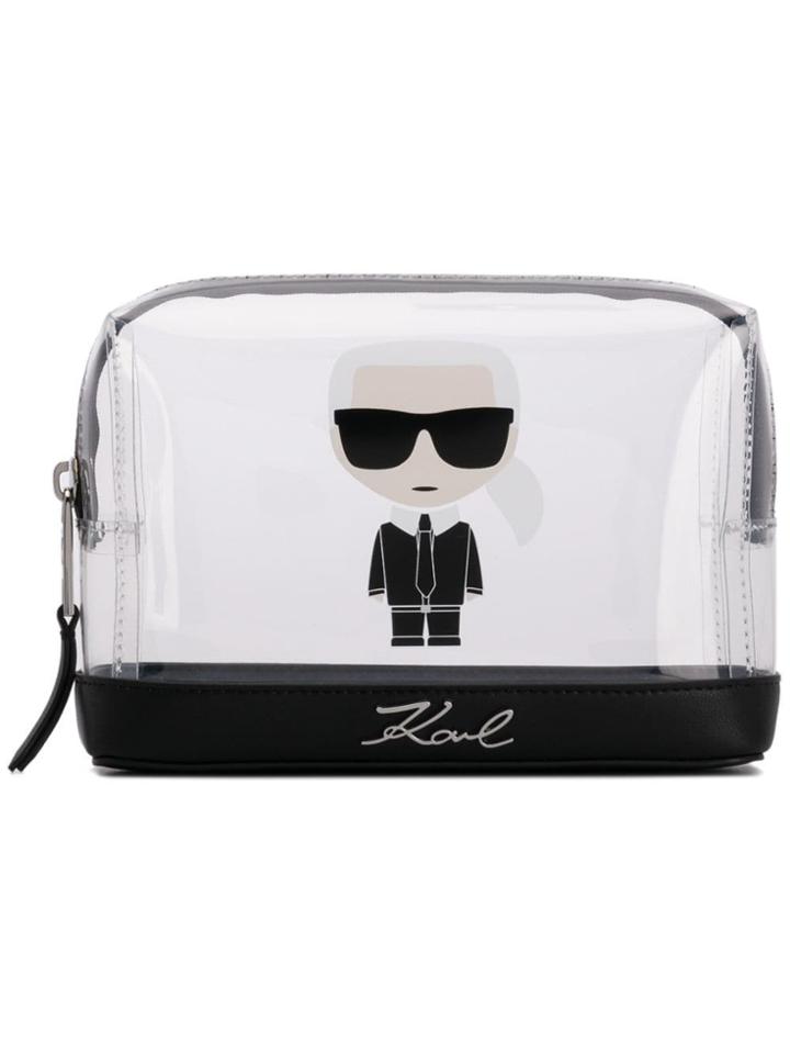 Karl Lagerfeld K/ikonik Transparent Pouch - White