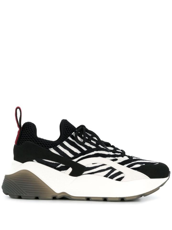 Stella Mccartney Eclypse Zebra-print Sneakers - White