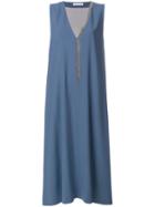 Fabiana Filippi Deep V-neck Shift Dress - Blue