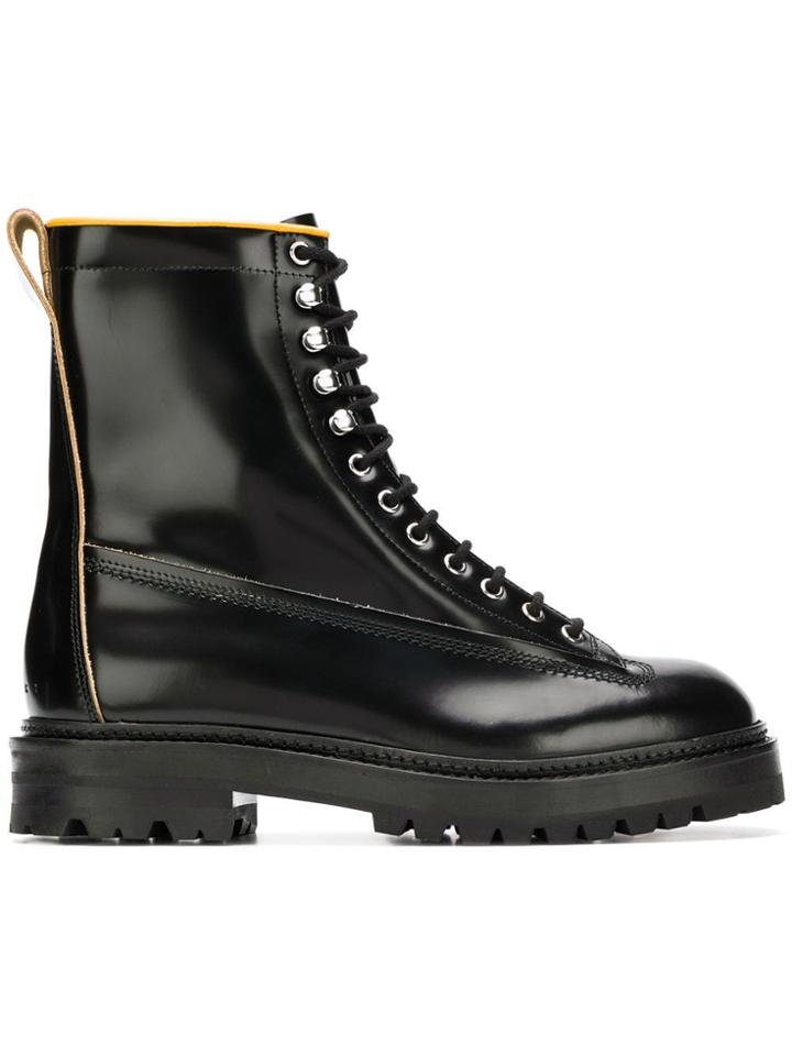 Marni Lace-up Boots - Black