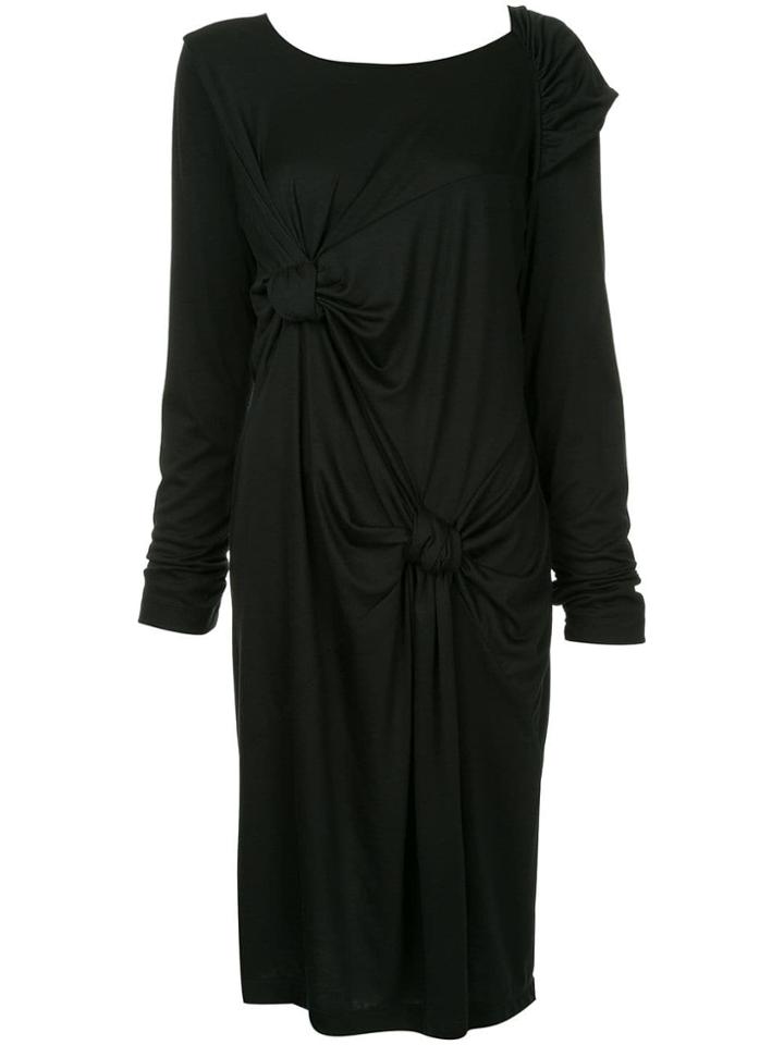 Muller Of Yoshiokubo Twist Detail Midi Dress - Black
