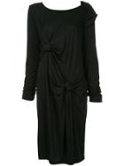 Muller Of Yoshiokubo Twist Detail Midi Dress - Black
