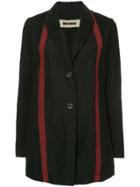 Uma Wang Stripe Detail Coat - Blue