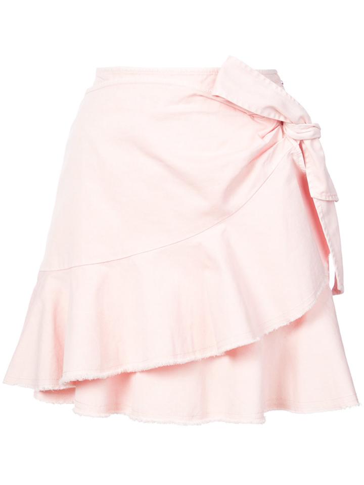Cinq A Sept Ruffled A-line Skirt - Pink & Purple