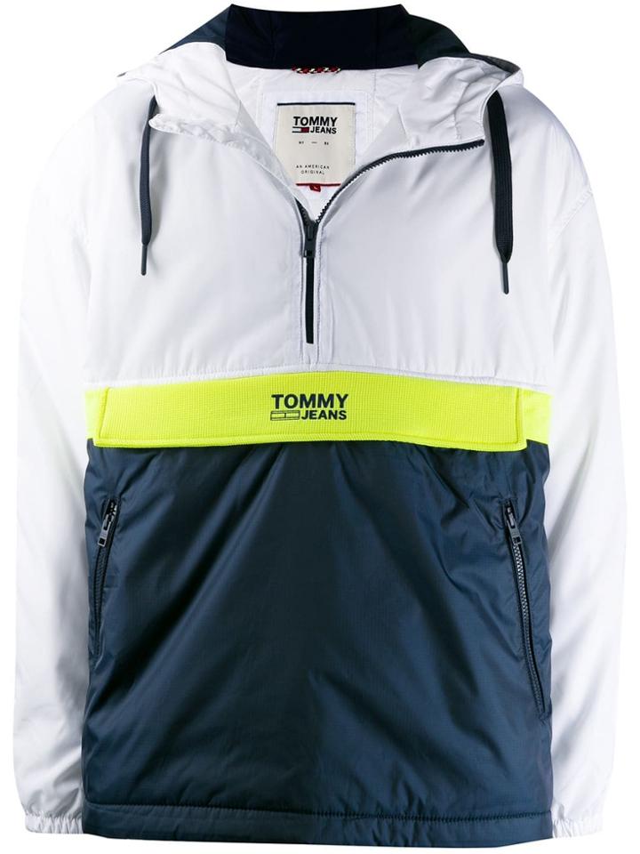 Tommy Jeans Hooded Panelled Jacket - White
