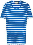 Gucci Back Gucci Patch Striped T-shirt - Blue