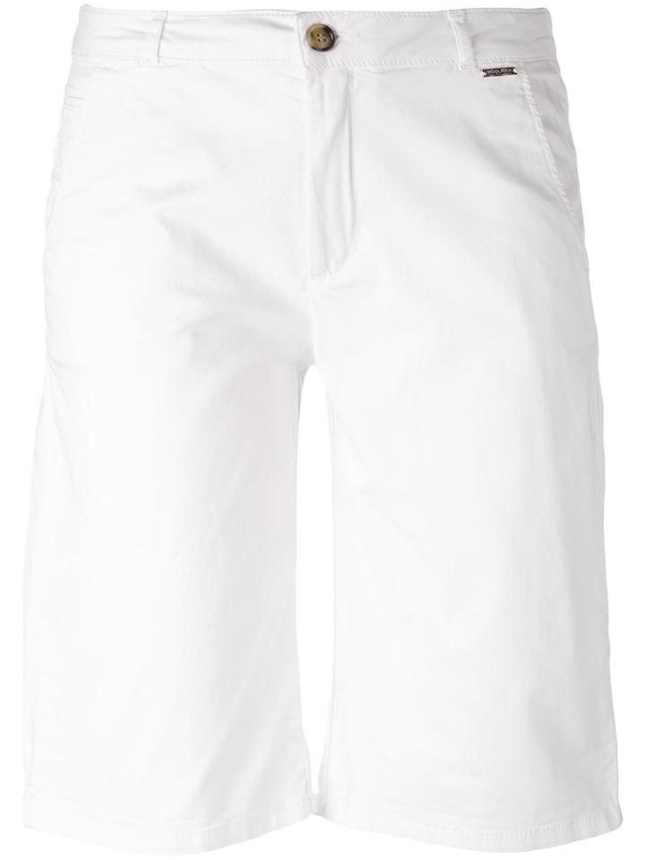 Woolrich - Denim Shorts - Women - Cotton/spandex/elastane - 27, White, Cotton/spandex/elastane