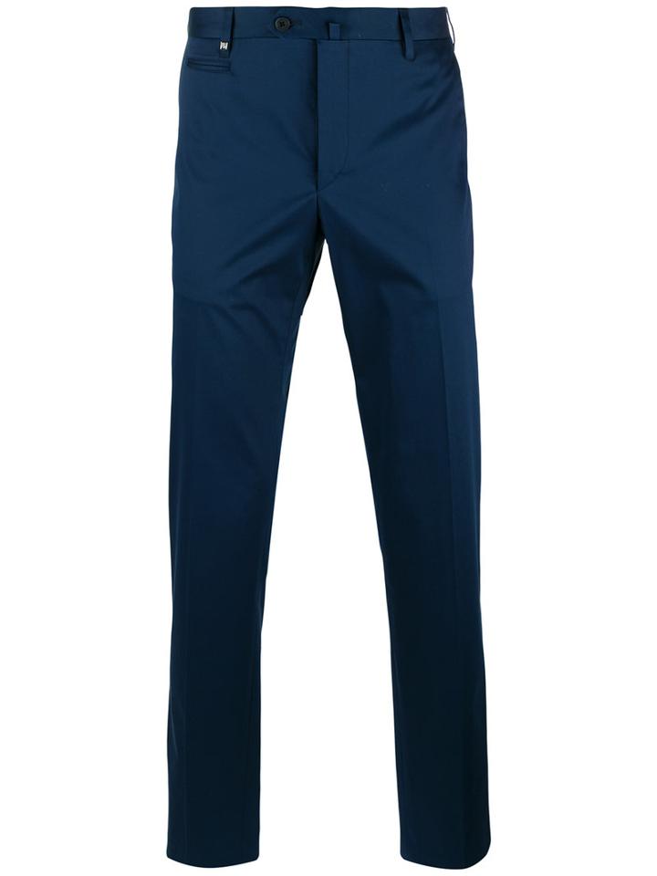 Corneliani - Tapered Trousers - Men - Cotton/spandex/elastane - 56, Blue, Cotton/spandex/elastane