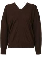 H Beauty & Youth V-neck Sweater - Brown