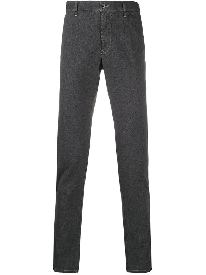 Incotex Straight-leg Low Rise Trousers - Grey