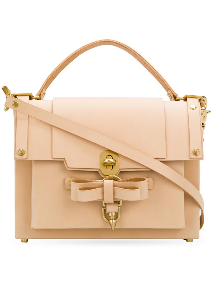 Niels Peeraer Bow Buckle Shoulder Bag - Nude & Neutrals
