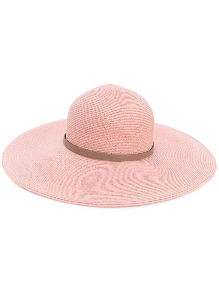 Inverni Wide Brim Sun Hat - Pink & Purple