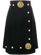 Stefano De Lellis Pearled Trim Skirt - Black