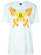 Callipygian Butterly Oversized T-shirt - Blue