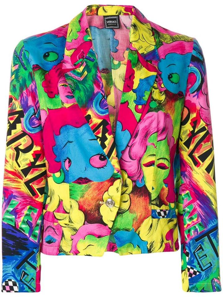 Versace Pre-owned Pop Face Blazer - Multicolour