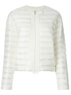 Moncler Ribbon Trim Padded Jacket, Women's, Size: 3, White, Polyamide/feather Down