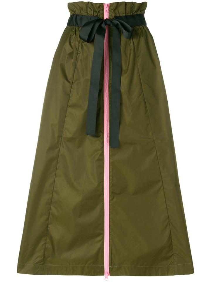 Ganni Tie Waist Skirt - Green