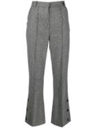 Rokh Side Split Puppy Tooth Trousers - Grey