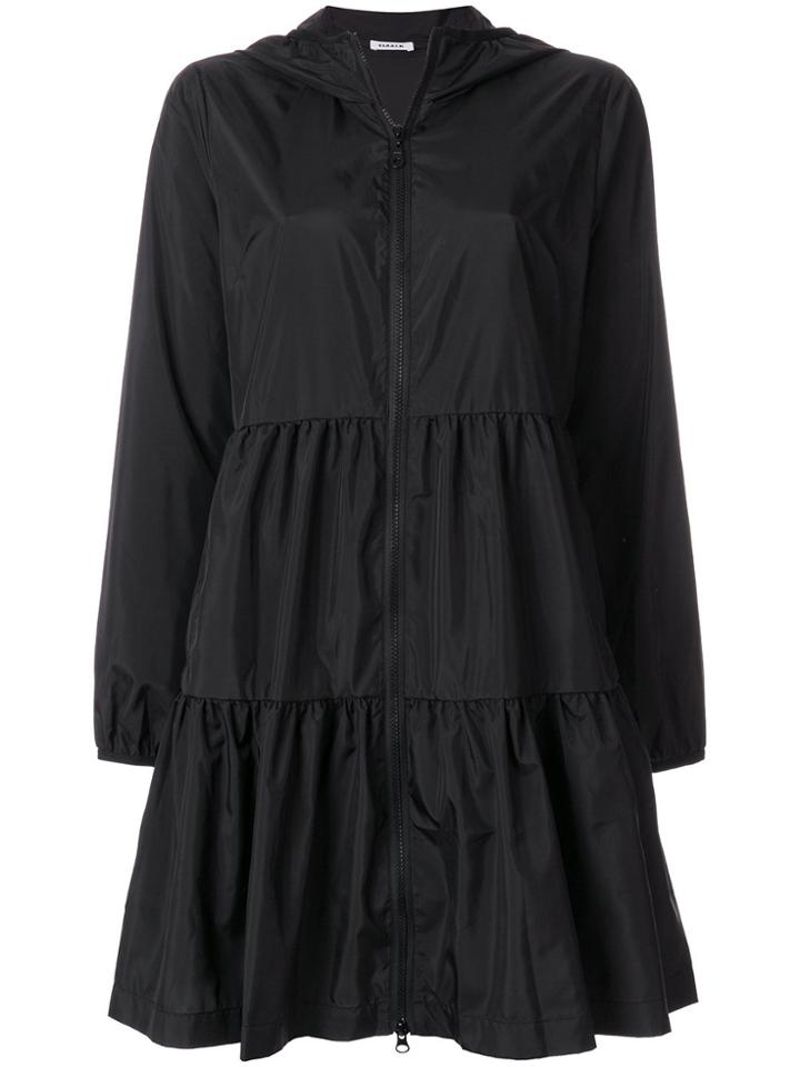P.a.r.o.s.h. Zipped Hooded Raincoat - Black