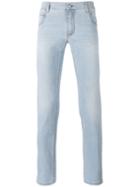 Ermanno Scervino - Bleached Effect Slim-fit Jeans - Men - Cotton/spandex/elastane - 52, Blue, Cotton/spandex/elastane