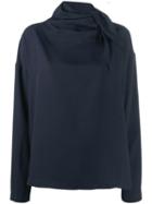 Cédric Charlier Knot Detail Blouse - Blue