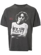 Fake Alpha Vintage John Lennon Print T-shirt - Grey