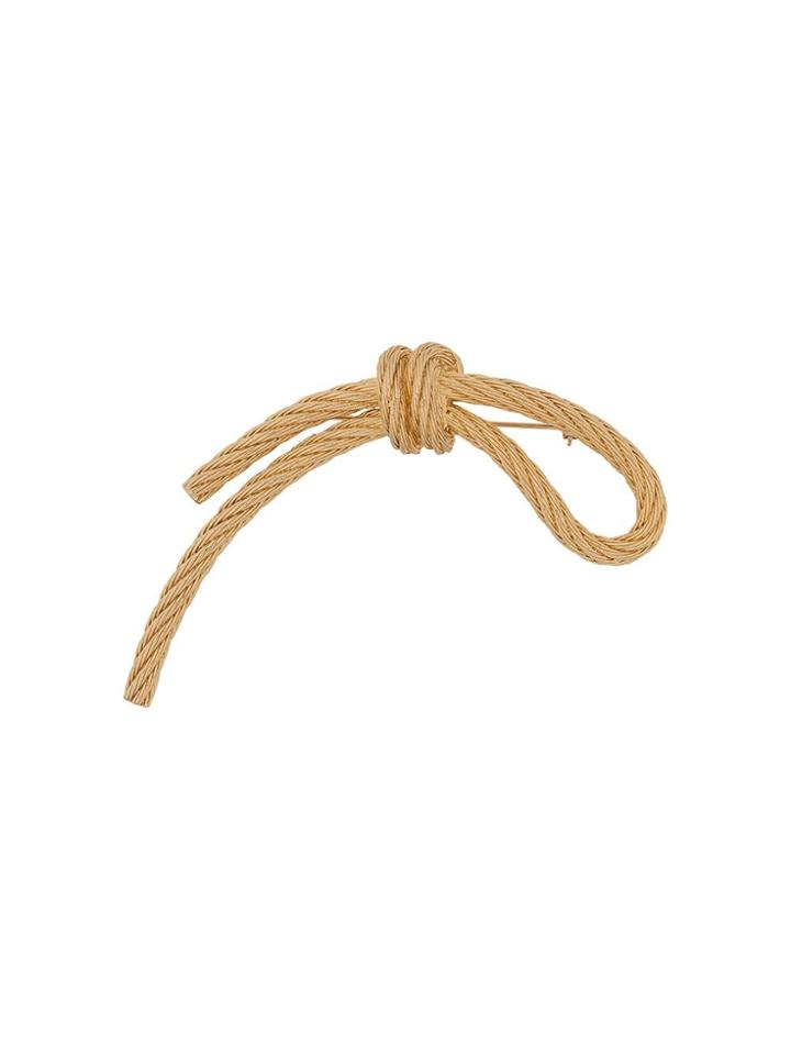 Christian Dior Pre-owned Knot-style Pin Brooch - Gold