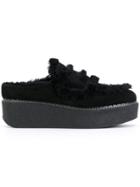 Flamingos Loco Shearling Slides - Black